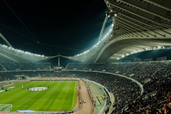 soccer stadium night match crowd